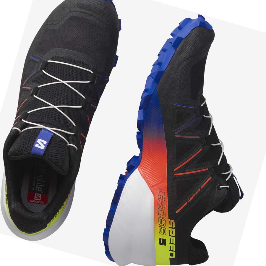 Tenis Para Trail Running Salomon SPEEDCROSS 5 RACING PACK Mujer Negros Amarillos | MX 2776KOR